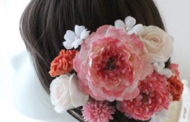 成人式　髪飾り　布花　フラワーアンジェリク