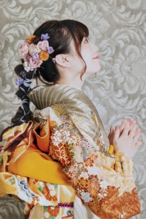 布花　髪飾り　成人式　オーダー　神戸　フラワーアンジェリク