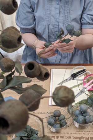 布花　ユーカリ　ベルガムナッツ　レッスン　関西　兵庫　神戸