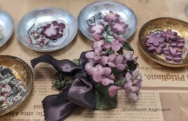 布花　すみれ　コサージュ　関西　兵庫県　神戸　体験レッスン