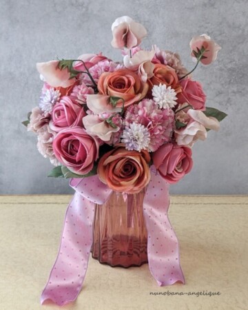 布花　レッスン　ブーケ　関西　神戸　兵庫　フラワーアンジェリク